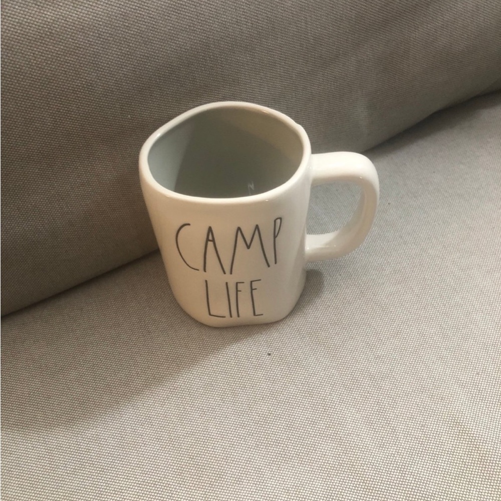 Rae Dunn White Camp Life Mug.